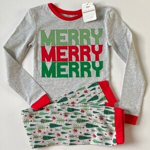 Christmas Pajamas Size 6 Youth NWT New Merry Trees Long Johns Boys Girls PJ’s